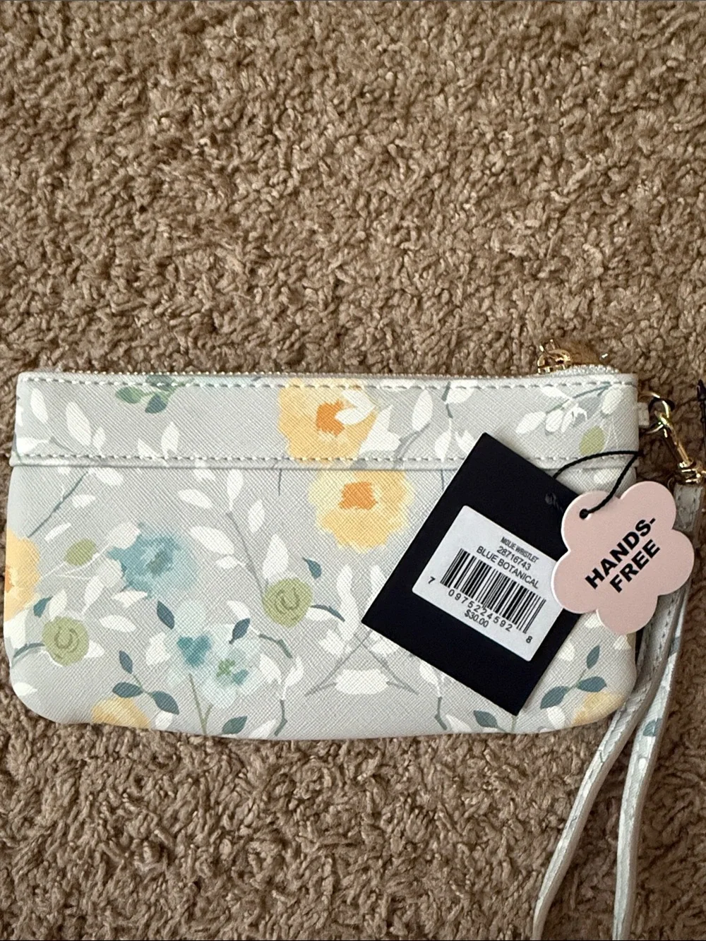 Nanette Lepore Floral Wristlet in Light Blue, Yellow and Green